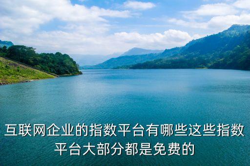互聯(lián)網(wǎng)企業(yè)的指數(shù)平臺(tái)有哪些這些指數(shù)平臺(tái)大部分都是免費(fèi)的