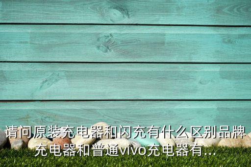 請問原裝充電器和閃充有什么區(qū)別品牌充電器和普通vivo充電器有...