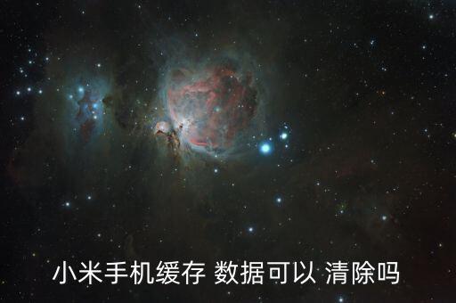 小米手機(jī)緩存 數(shù)據(jù)可以 清除嗎