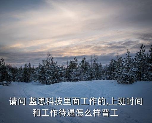 請(qǐng)問(wèn) 藍(lán)思科技里面工作的,上班時(shí)間和工作待遇怎么樣普工