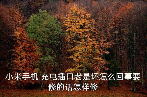 小米手機(jī) 充電插口老是壞怎么回事要修的話怎樣修
