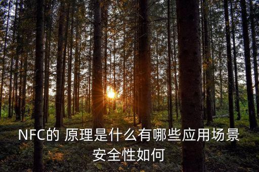NFC的 原理是什么有哪些應(yīng)用場(chǎng)景安全性如何