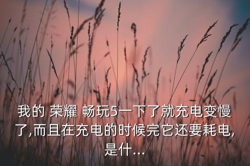 我的 榮耀 暢玩5一下了就充電變慢了,而且在充電的時(shí)候完它還要耗電,是什...