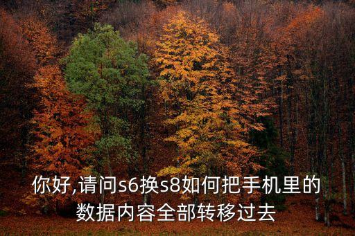 你好,請(qǐng)問s6換s8如何把手機(jī)里的數(shù)據(jù)內(nèi)容全部轉(zhuǎn)移過去