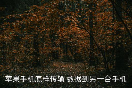 蘋果手機(jī)怎樣傳輸 數(shù)據(jù)到另一臺手機(jī)