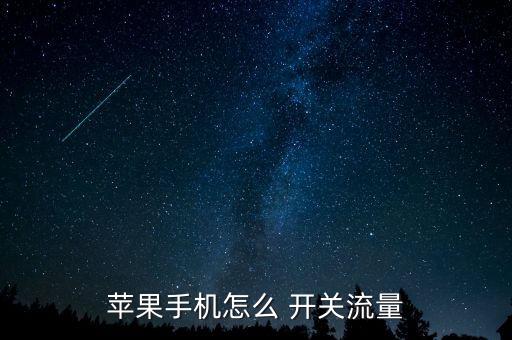 蘋果手機(jī)怎么 開關(guān)流量