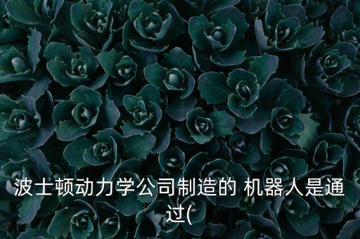 波士頓動(dòng)力學(xué)公司制造的 機(jī)器人是通過(