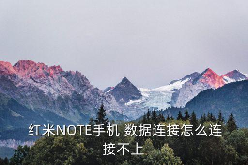  紅米NOTE手機(jī) 數(shù)據(jù)連接怎么連接不上