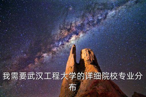 我需要武漢工程大學(xué)的詳細院校專業(yè)分布