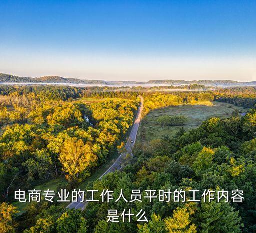  電商專業(yè)的工作人員平時的工作內(nèi)容是什么