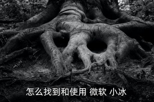 怎么找到和使用 微軟 小冰