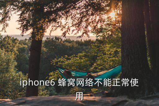 iphone6 蜂窩網(wǎng)絡(luò)不能正常使用