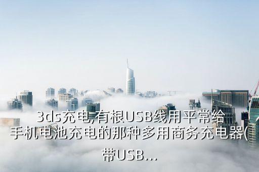  3ds充電,有根USB線用平常給手機(jī)電池充電的那種多用商務(wù)充電器(帶USB...