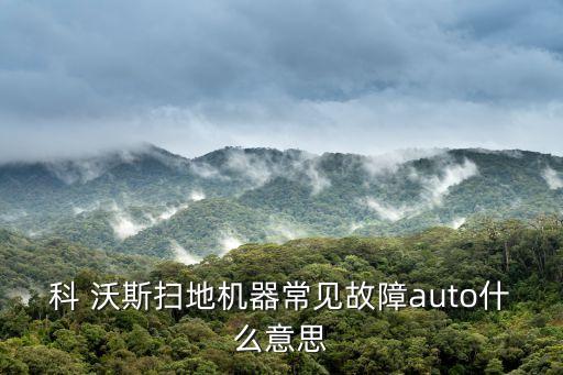 科 沃斯掃地機器常見故障auto什么意思