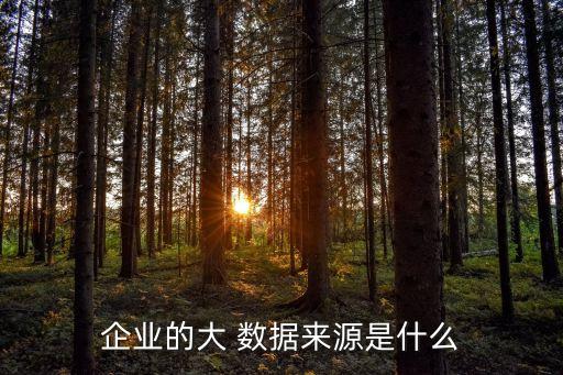 一個(gè)公司都需要那些數(shù)據(jù)
