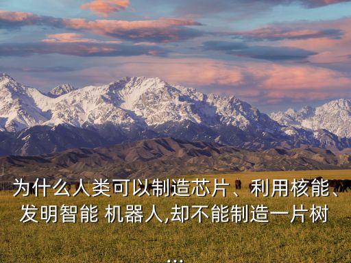 為什么人類可以制造芯片、利用核能、發(fā)明智能 機(jī)器人,卻不能制造一片樹...