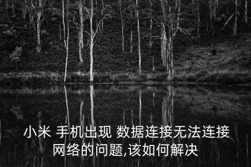  小米 手機出現(xiàn) 數(shù)據(jù)連接無法連接網(wǎng)絡的問題,該如何解決