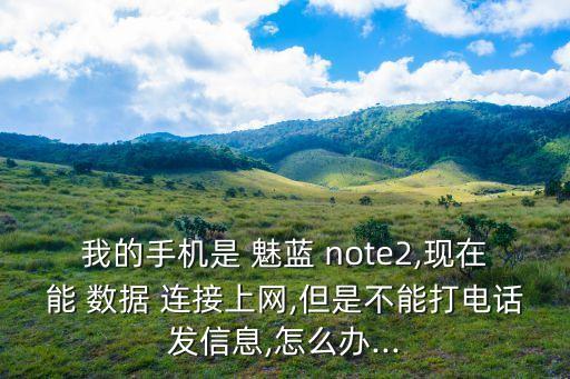 我的手機(jī)是 魅藍(lán) note2,現(xiàn)在能 數(shù)據(jù) 連接上網(wǎng),但是不能打電話發(fā)信息,怎么辦...