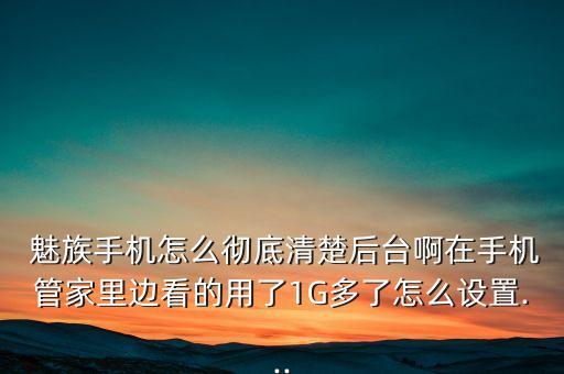  魅族手機(jī)怎么徹底清楚后臺(tái)啊在手機(jī)管家里邊看的用了1G多了怎么設(shè)置...