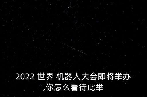 2022 世界 機(jī)器人大會(huì)即將舉辦,你怎么看待此舉