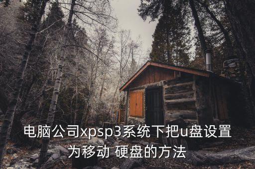 電腦公司xpsp3系統(tǒng)下把u盤(pán)設(shè)置為移動(dòng) 硬盤(pán)的方法