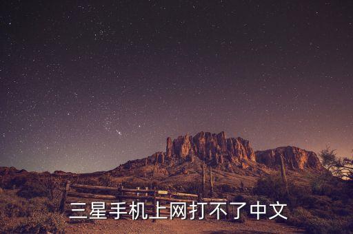 三星手機上網(wǎng)打不了中文