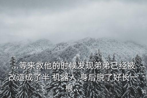 ...等來救他的時(shí)候發(fā)現(xiàn)弟弟已經(jīng)被改造成了半 機(jī)器人,身后脫了好長一根...