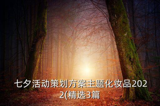  七夕活動策劃方案主題化妝品2022(精選3篇