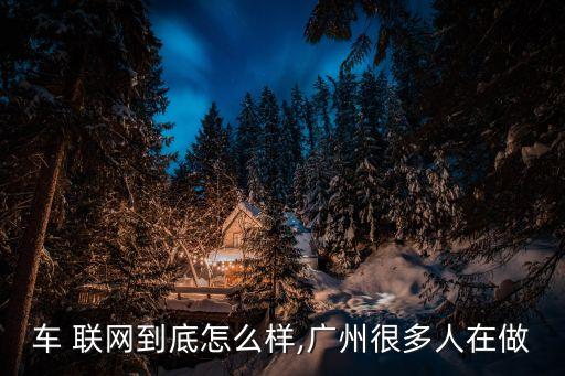 車 聯(lián)網(wǎng)到底怎么樣,廣州很多人在做