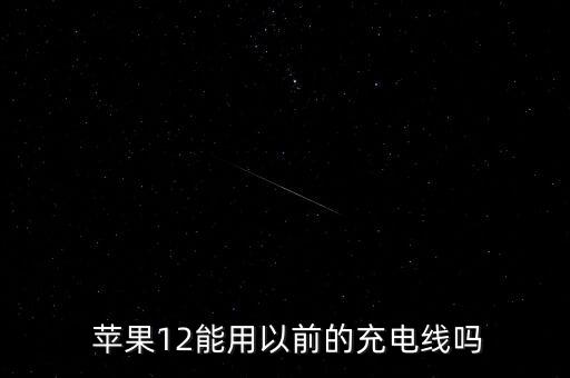  蘋果12能用以前的充電線嗎