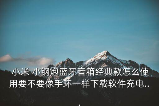  小米 小鋼炮藍(lán)牙音箱經(jīng)典款怎么使用要不要像手環(huán)一樣下載軟件充電...