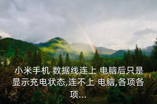 小米數(shù)據(jù)線怎么連電腦
