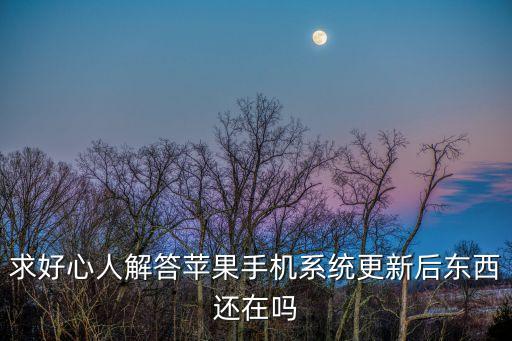 求好心人解答蘋果手機(jī)系統(tǒng)更新后東西還在嗎