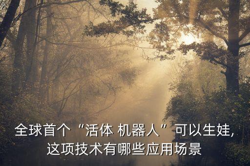 全球首個(gè)“活體 機(jī)器人”可以生娃,這項(xiàng)技術(shù)有哪些應(yīng)用場(chǎng)景
