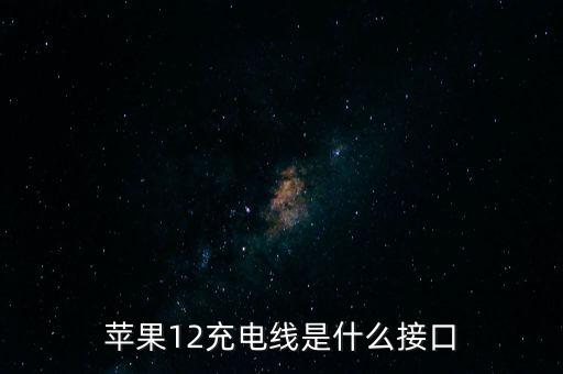 蘋果12充電線是什么接口
