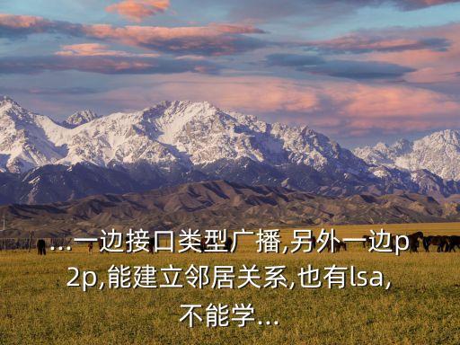 ...一邊接口類(lèi)型廣播,另外一邊p2p,能建立鄰居關(guān)系,也有l(wèi)sa,不能學(xué)...