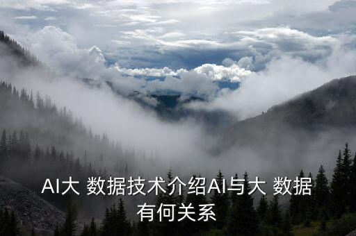 AI大 數(shù)據(jù)技術(shù)介紹AI與大 數(shù)據(jù)有何關(guān)系