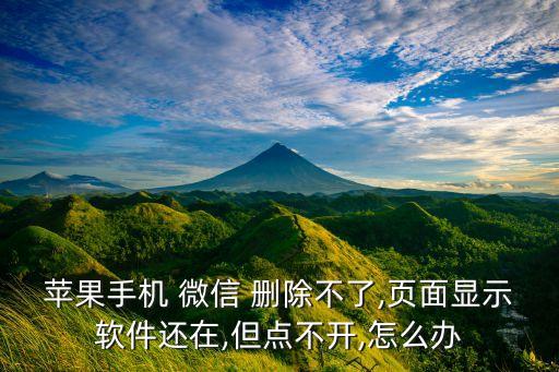 蘋果手機(jī) 微信 刪除不了,頁面顯示軟件還在,但點(diǎn)不開,怎么辦