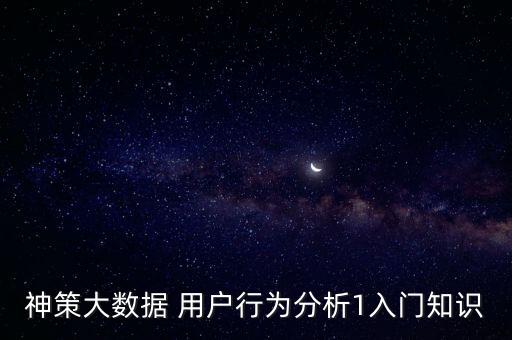 神策大數(shù)據(jù) 用戶行為分析1入門知識