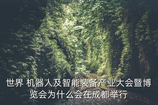 世界 機器人及智能裝備產(chǎn)業(yè)大會暨博覽會為什么會在成都舉行
