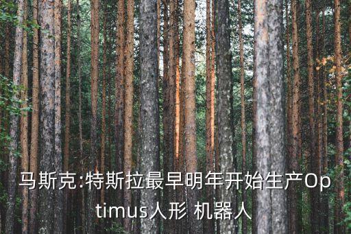 馬斯克:特斯拉最早明年開(kāi)始生產(chǎn)Optimus人形 機(jī)器人