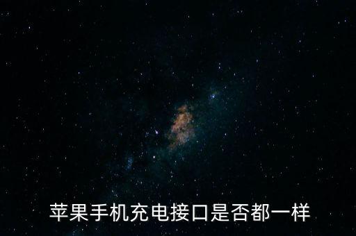  蘋果手機充電接口是否都一樣