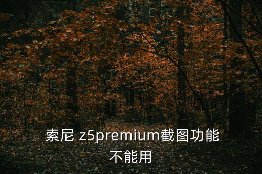  索尼 z5premium截圖功能不能用