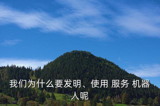我們?yōu)槭裁匆l(fā)明、使用 服務(wù) 機(jī)器人呢