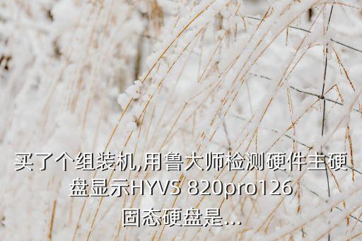 買了個組裝機(jī),用魯大師檢測硬件主硬盤顯示HYVS 820pro126固態(tài)硬盤是...