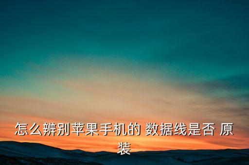怎么辨別蘋果手機(jī)的 數(shù)據(jù)線是否 原裝