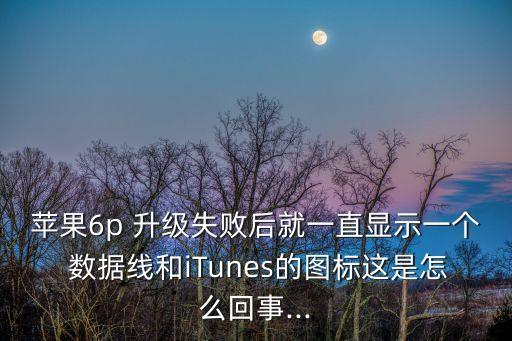 蘋果6p 升級失敗后就一直顯示一個 數(shù)據(jù)線和iTunes的圖標這是怎么回事...