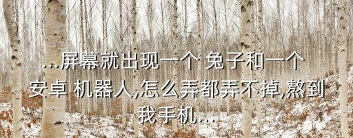 ...屏幕就出現(xiàn)一個 兔子和一個 安卓 機(jī)器人,怎么弄都弄不掉,熬到我手機(jī)...