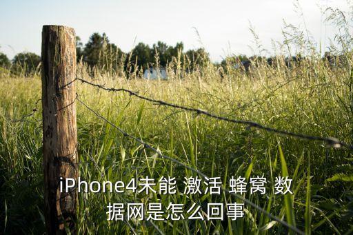 iPhone4未能 激活 蜂窩 數(shù)據(jù)網(wǎng)是怎么回事