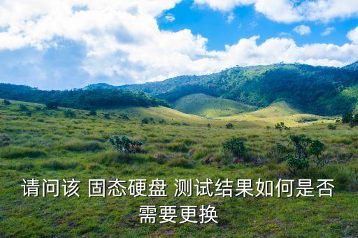 請問該 固態(tài)硬盤 測試結(jié)果如何是否需要更換